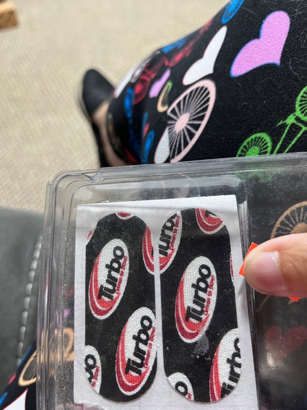 Black and Red Adhesive Grip Pads 18 singles
